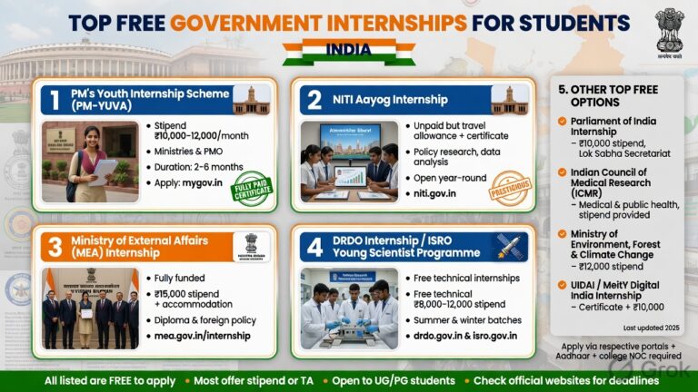 Free Government Internships for Students 2026 - The Internship